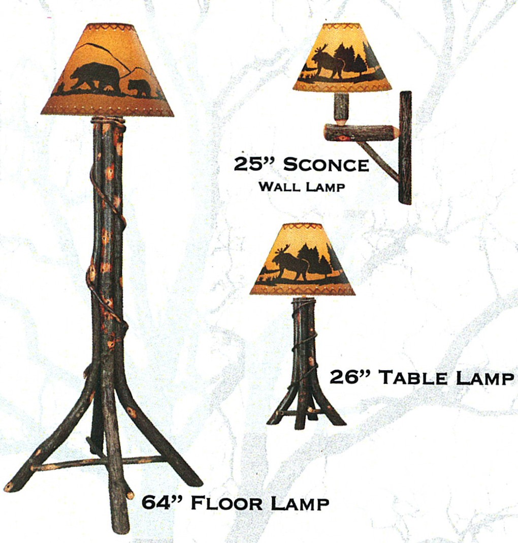 Rustic Hickory lamps